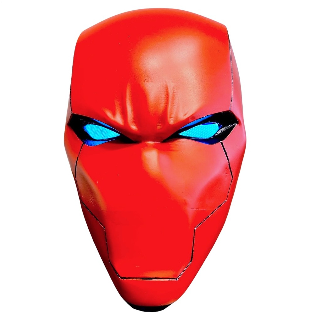 Red hood light up helmet